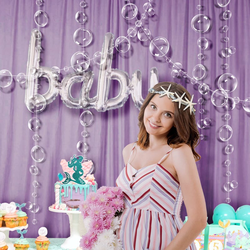 Decor365 Under The Sea Party Decorations White Bubble Garlands Little Mermaid Birthday Decorations Bday Hanging Streamer Beach Banner Decor Underwater Backdrop Kids Ocean Party Supplies - Image 5